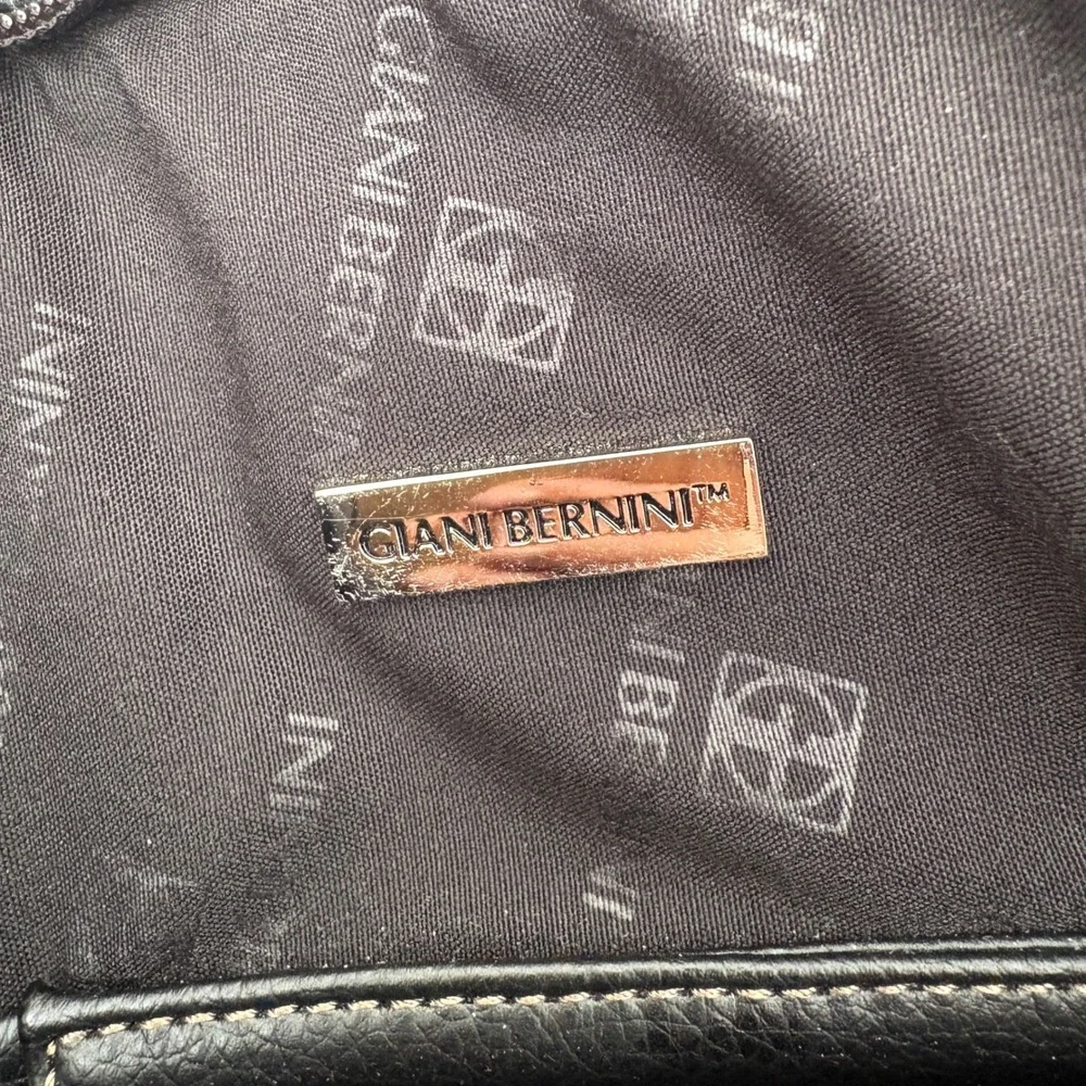 Giani Bernini Laptop Tote Bag Multi-Compartment‎ Leather, Womens Large Black